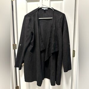 Black Suede Women's Cardigan